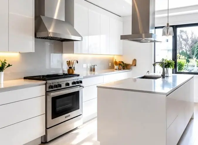 A spotless kitchen after a Good Maid standard clean
