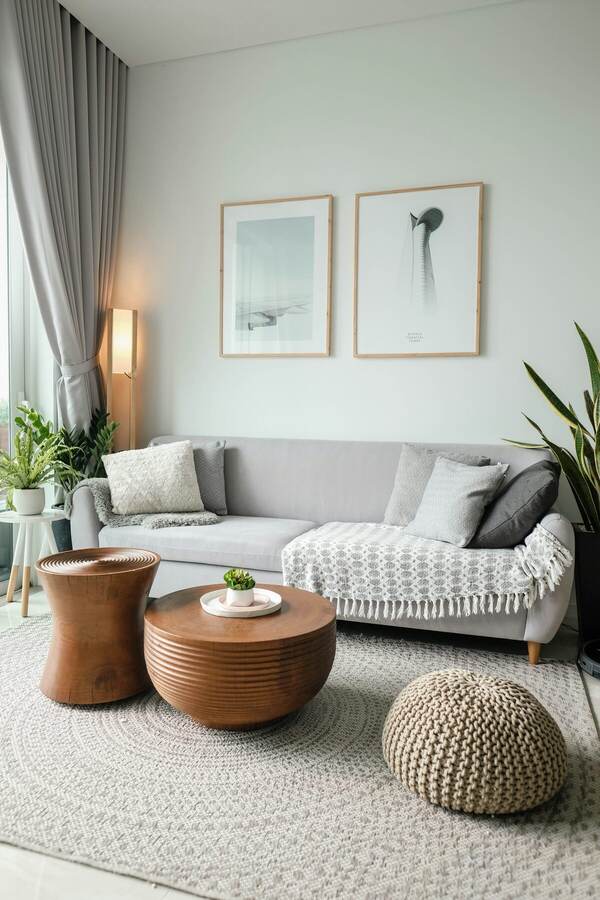 A tidy, spotless living room after a Good Maid Cleaning visit